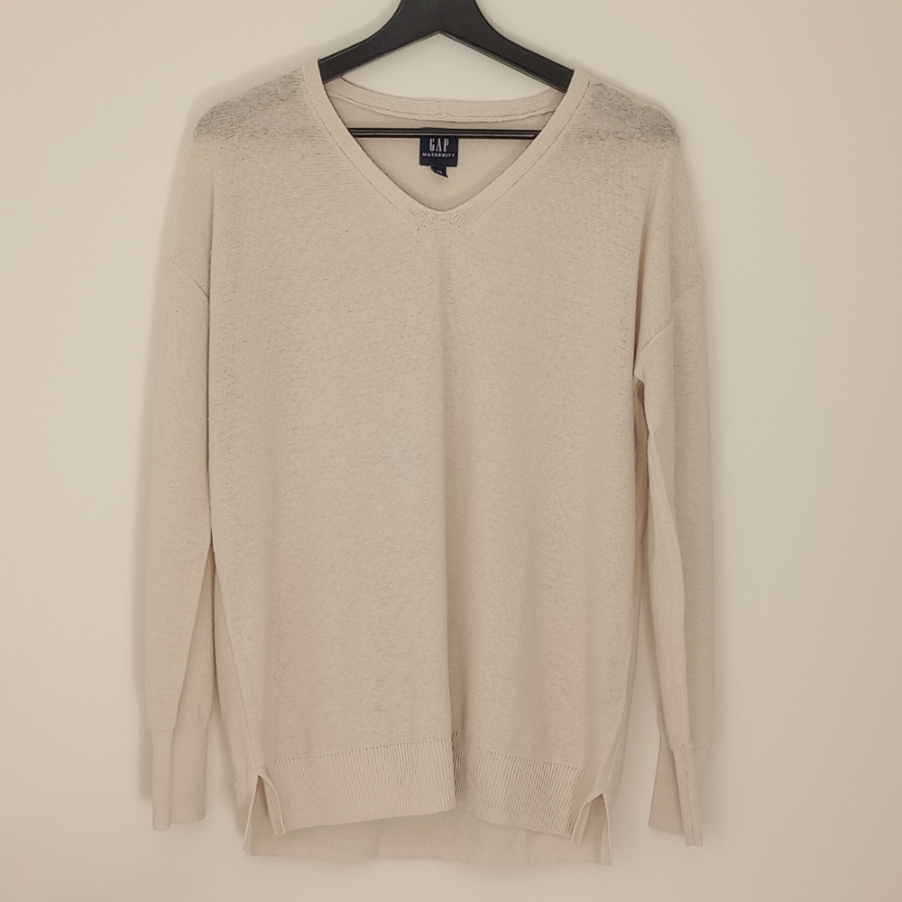 Lightweight Gap Cream Maternity Sweater